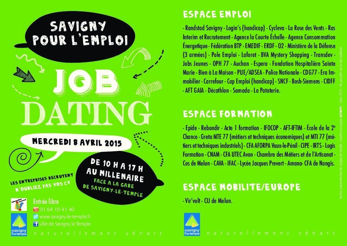 Rebondir Formation participe au Job Dating du 8 avril 2015 au Millénaire