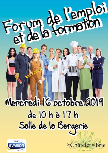 Le cinquième forum de l’Emploi et de la Formation de Châtelet-en-Brie, le 16 octobre 2019.