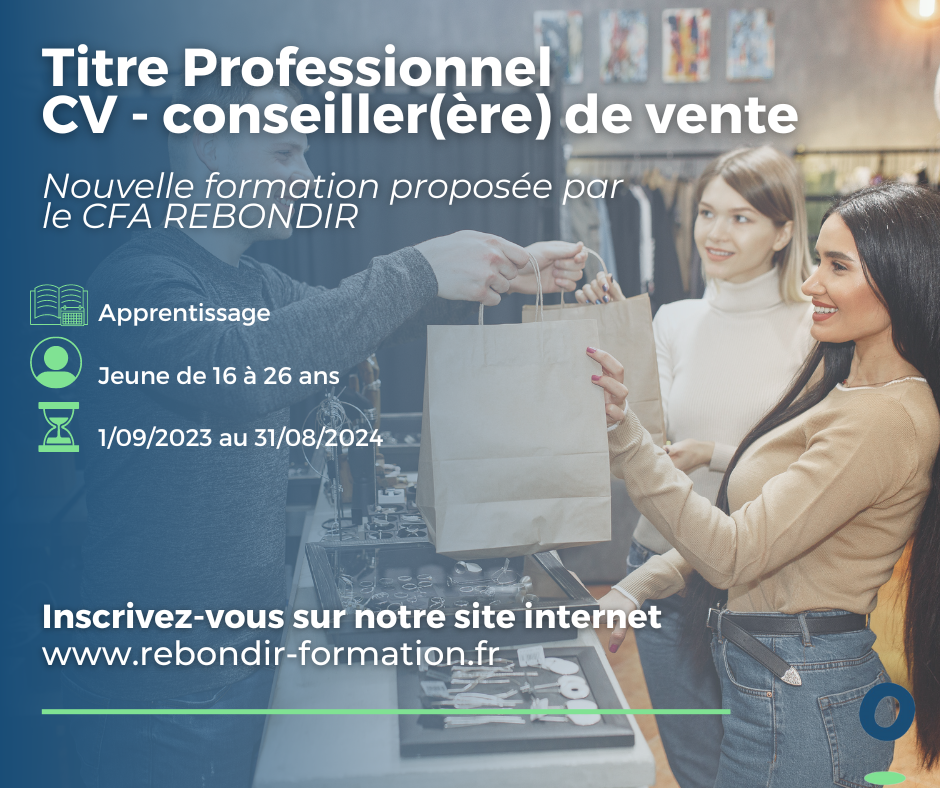 Titre Professionnel de Conseiller(ère) de Vente (CDV)